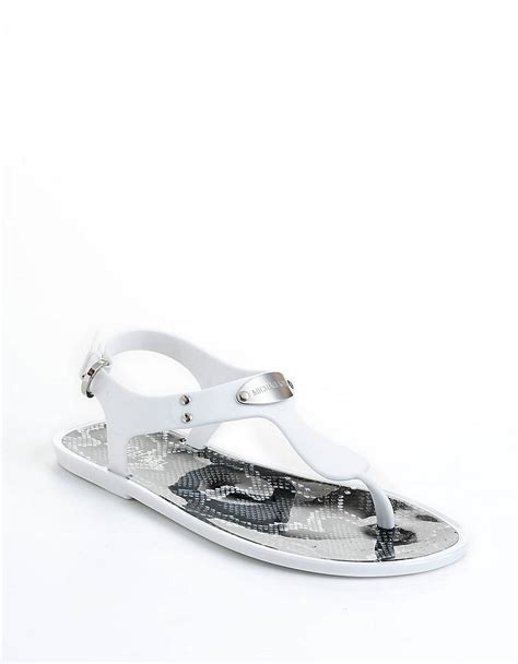 michael kors white jelly sandals|Michael Kors jelly sandals clear.